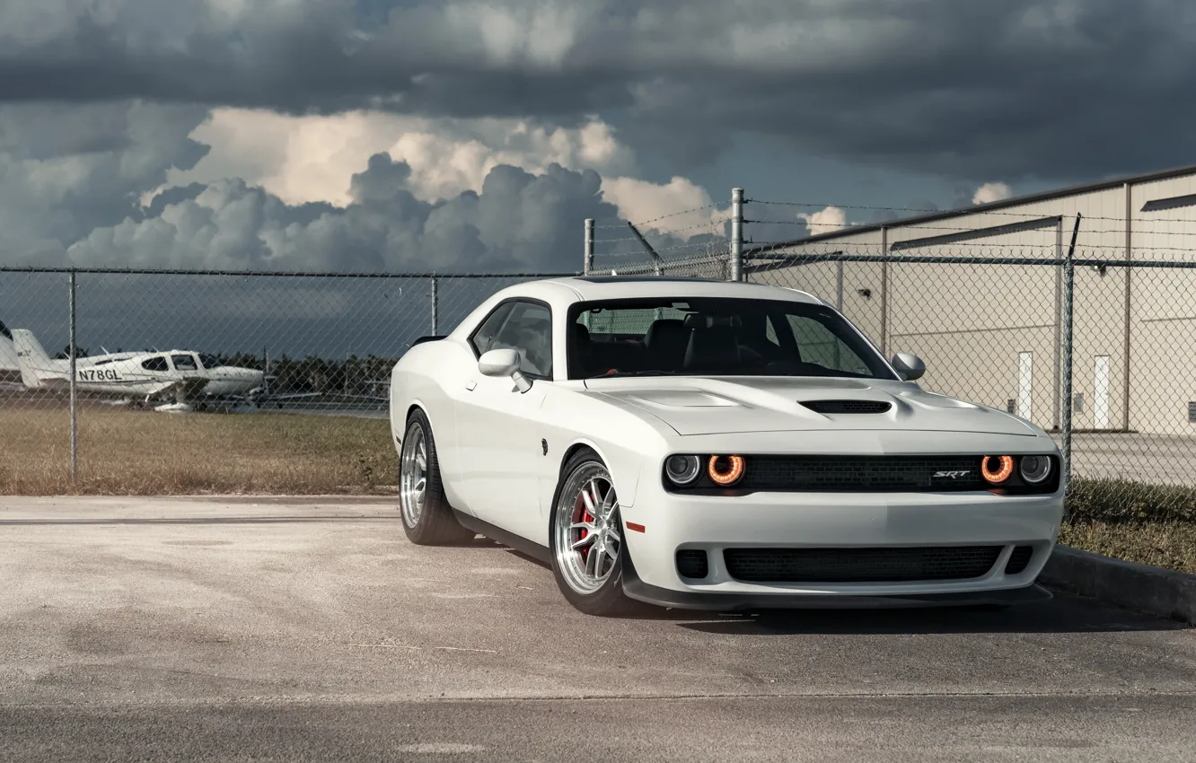 Photo wallpaper Dodge, Challenger, Hellcat, SRT, Dodge Challenger SRT Hellcat