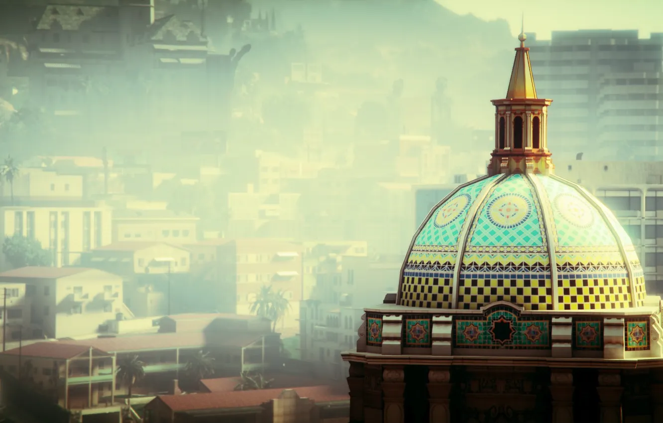 Photo wallpaper landscape, city, the city, the game, game, landscape, Grand Theft Auto V, GTA