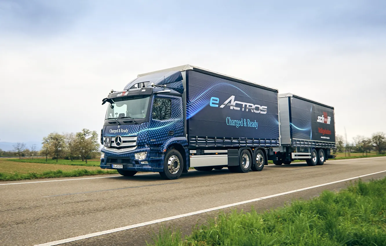 Photo wallpaper Mercedes Benz, eActros, Electric Vehicle