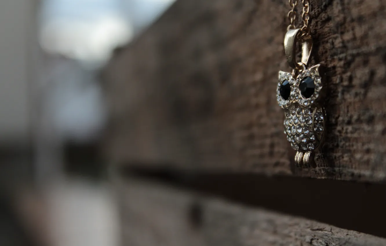 Photo wallpaper owl, pendant, decoration