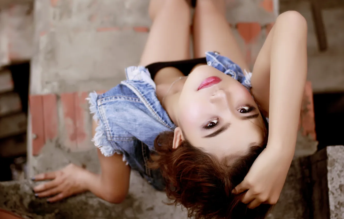 Photo wallpaper look, girl, Asian