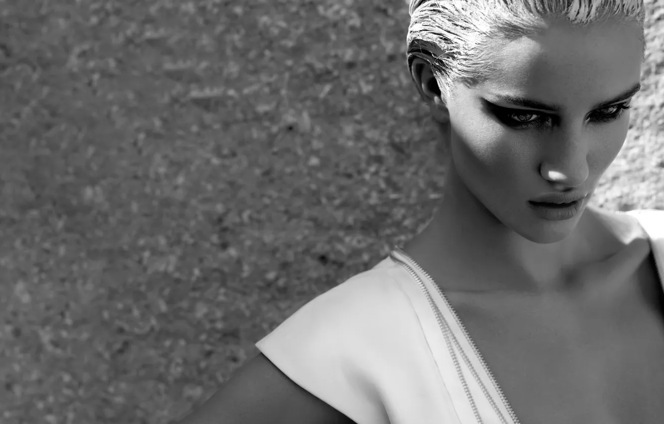 Photo wallpaper look, black and white, hatred