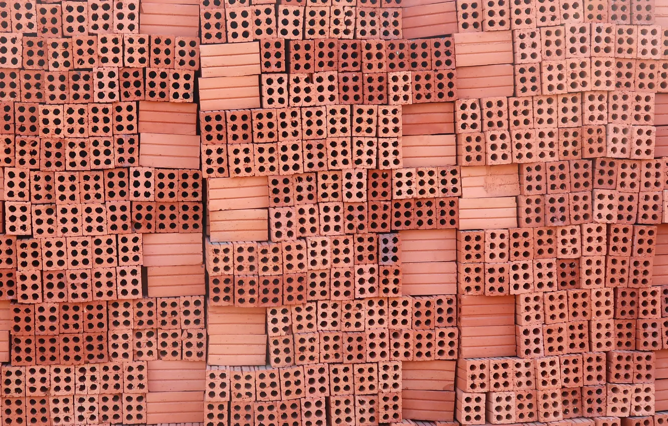 Photo wallpaper background, brick, a lot