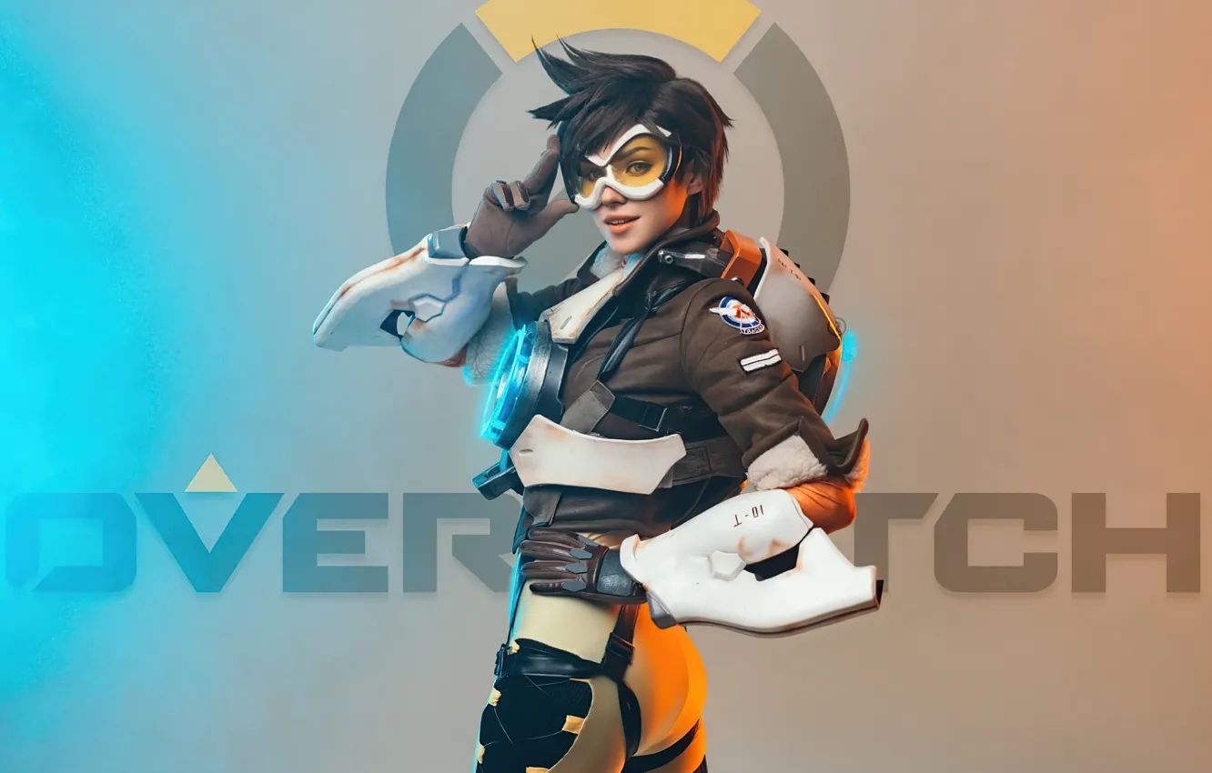 Photo wallpaper cosplay, tracer, overwatch
