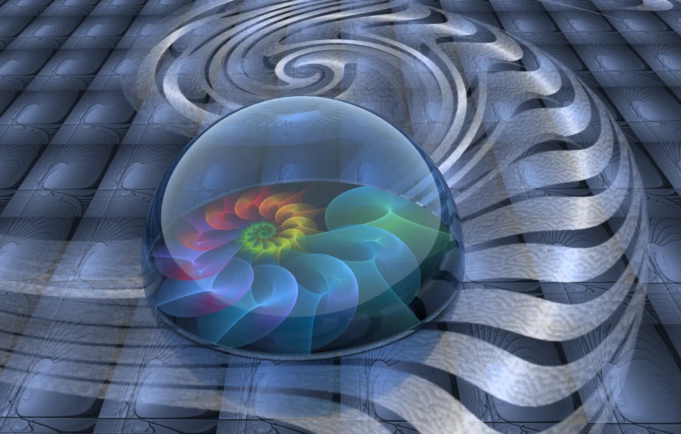 Photo wallpaper drops, flowers, abstraction, spiral