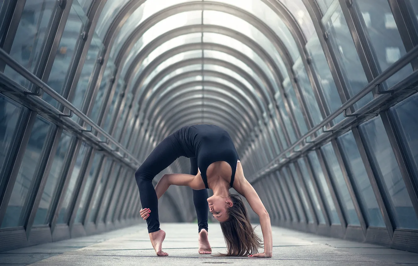 Photo wallpaper girl, flexibility, dance, grace