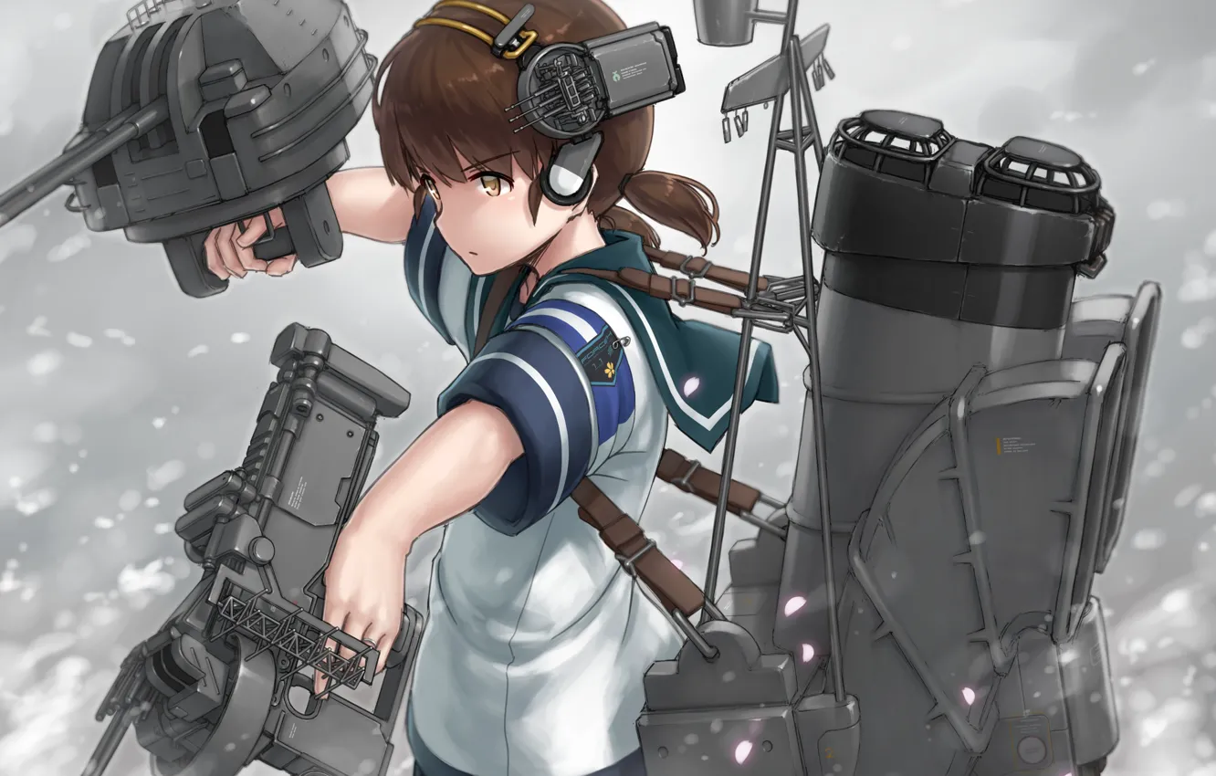 Photo wallpaper girl, weapons, kantai collection