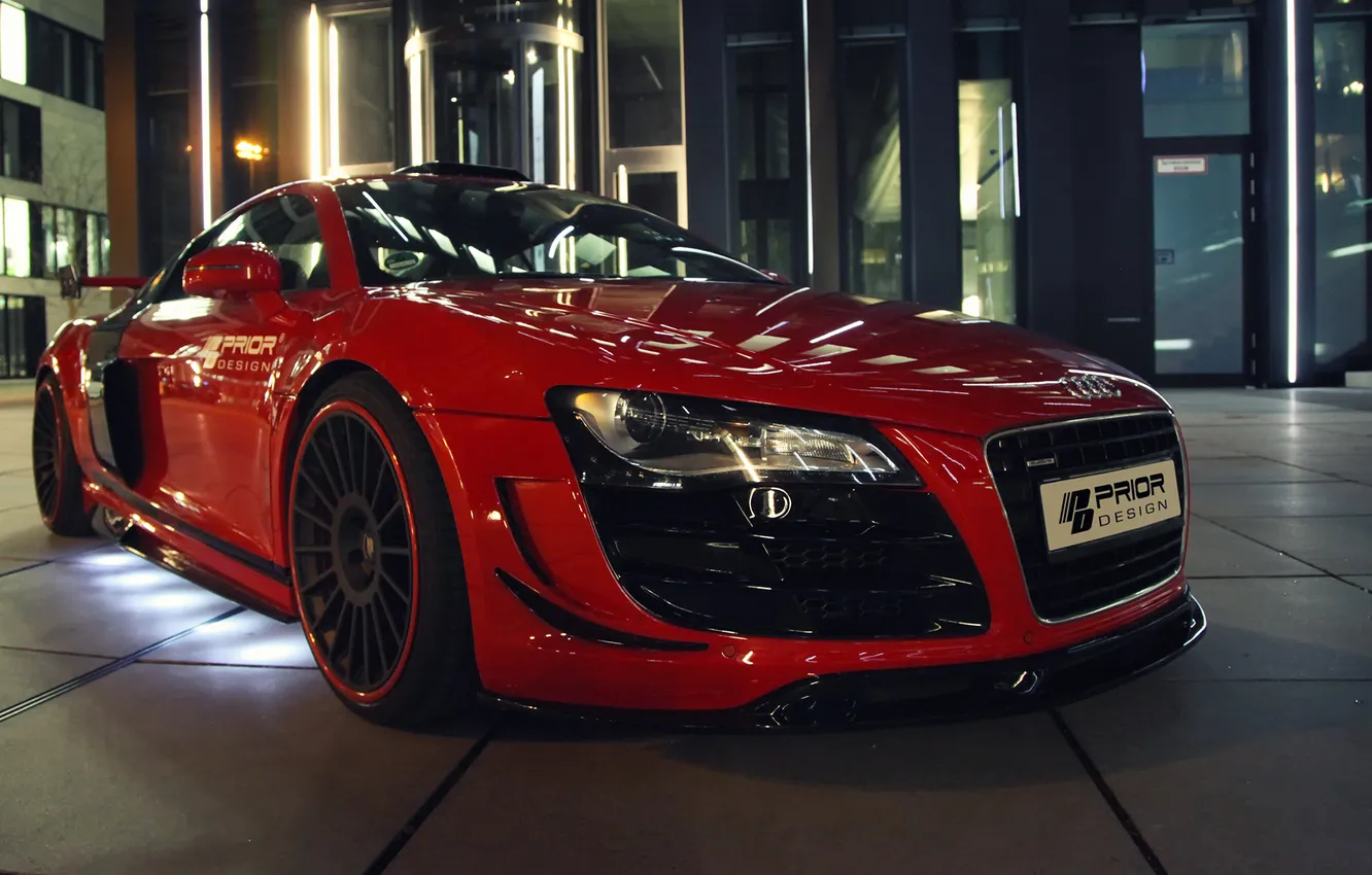 Photo wallpaper auto, Audi, tuning, backlight, the front, Prior-Design, GT650