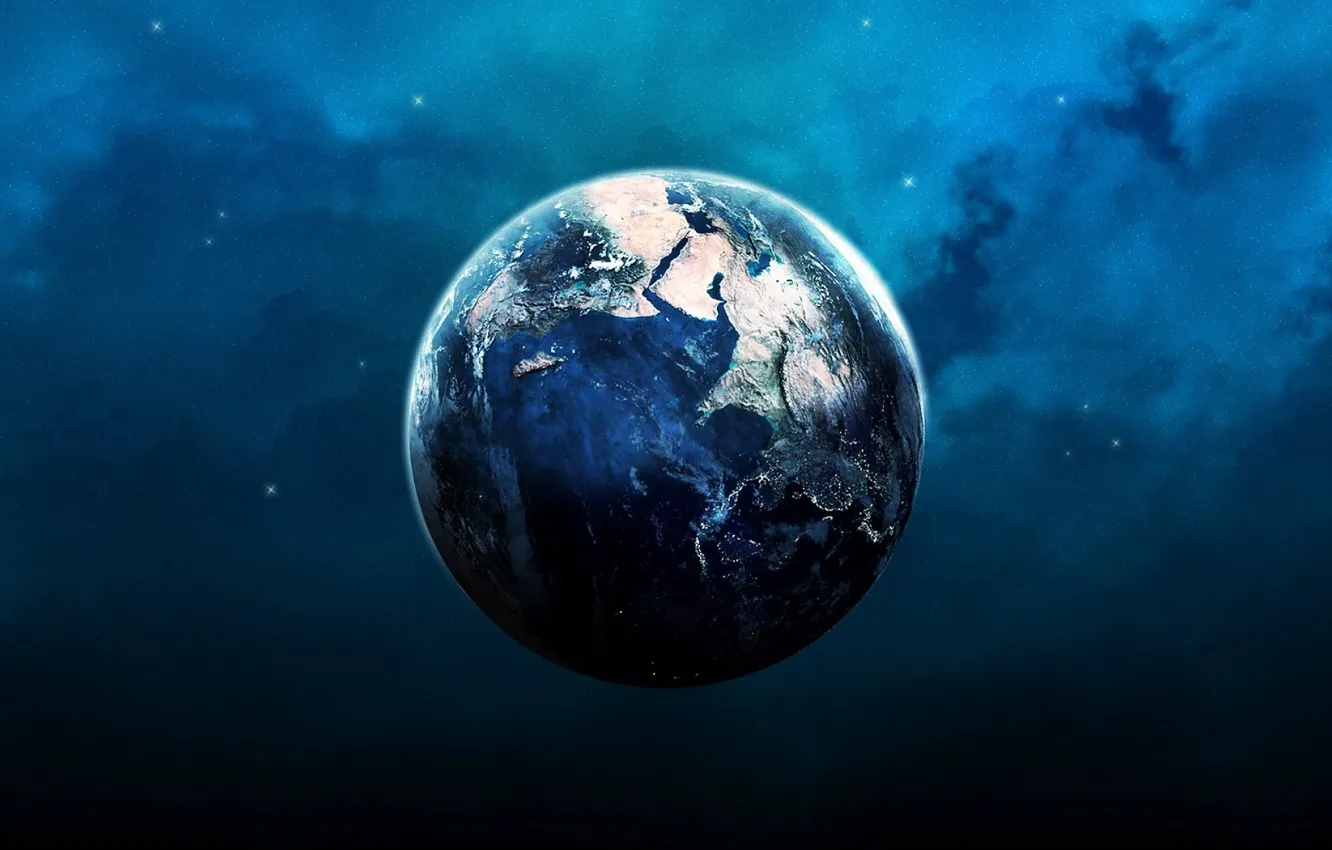 Photo wallpaper earth, planet, ball