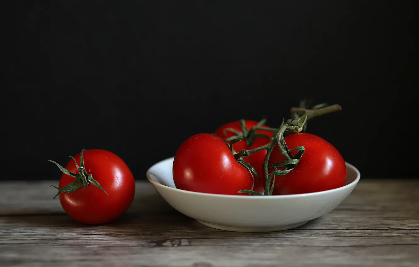 Photo wallpaper bowl, tomatoes, tomatoes