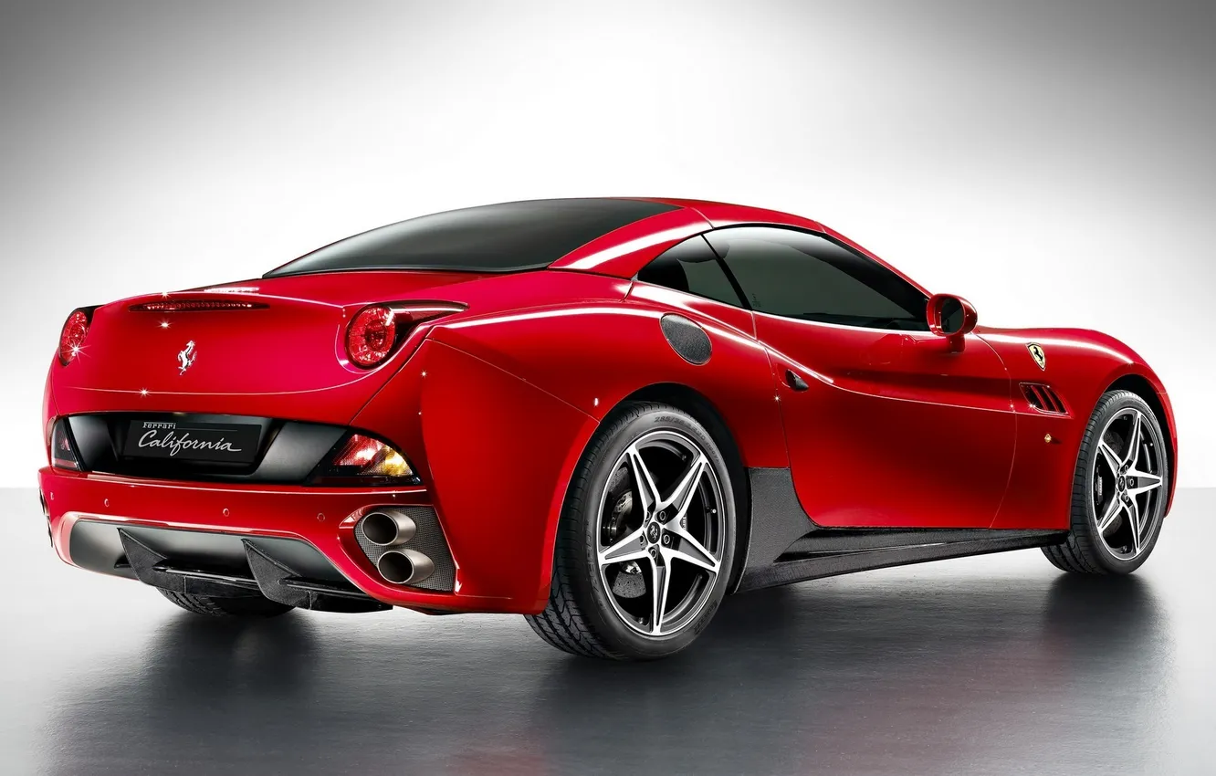 Photo wallpaper machine, red, CA, back, Ferrari, red, car, Ferrari