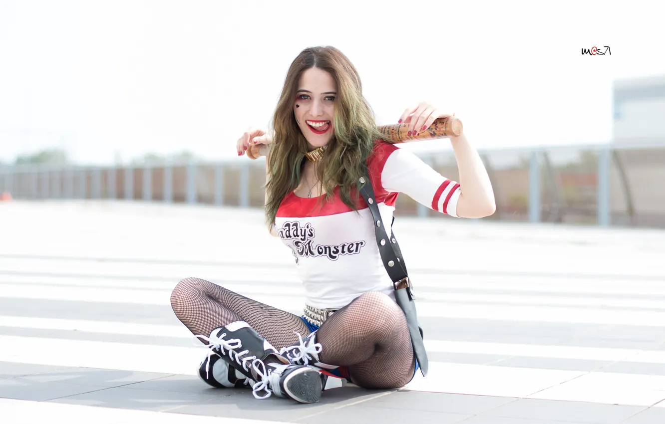 Photo wallpaper look, girl, bit