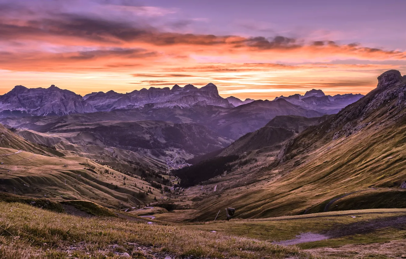 Photo wallpaper Veneto, Pordoi Pass, Livinallongo del Col di Lana