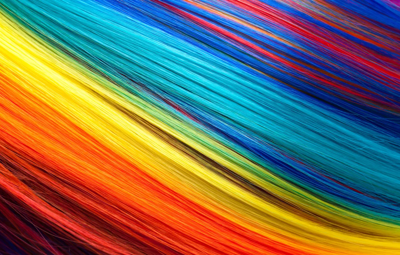 Photo wallpaper hair, rainbow, colors, colorful, rainbow, texture, hair