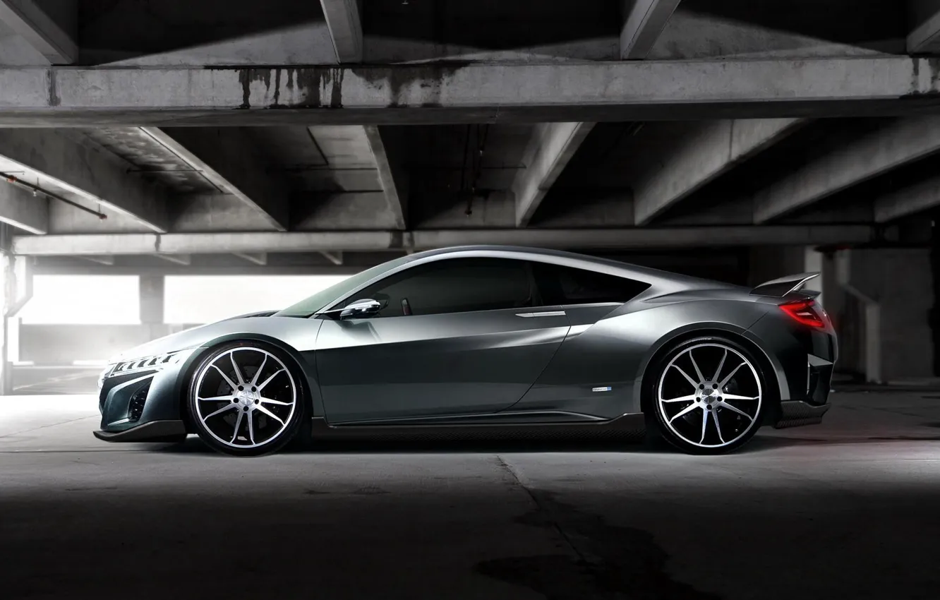 Photo wallpaper silver, Parking, Acura NSX Concept
