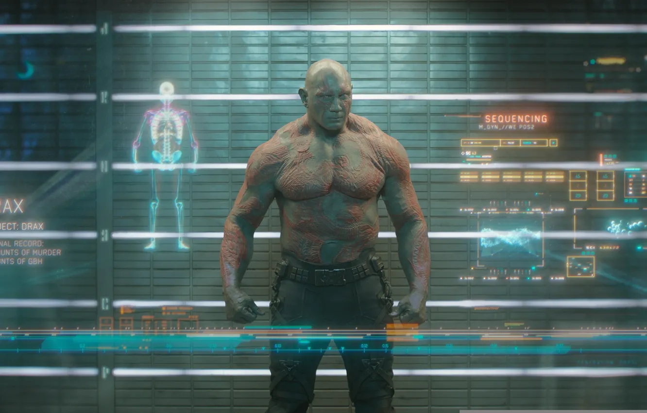 Photo wallpaper marvel, marvel, Dave Batista, Guardian of the galaxy, Drax the destroyer, Drax the destroyer, Batista, …