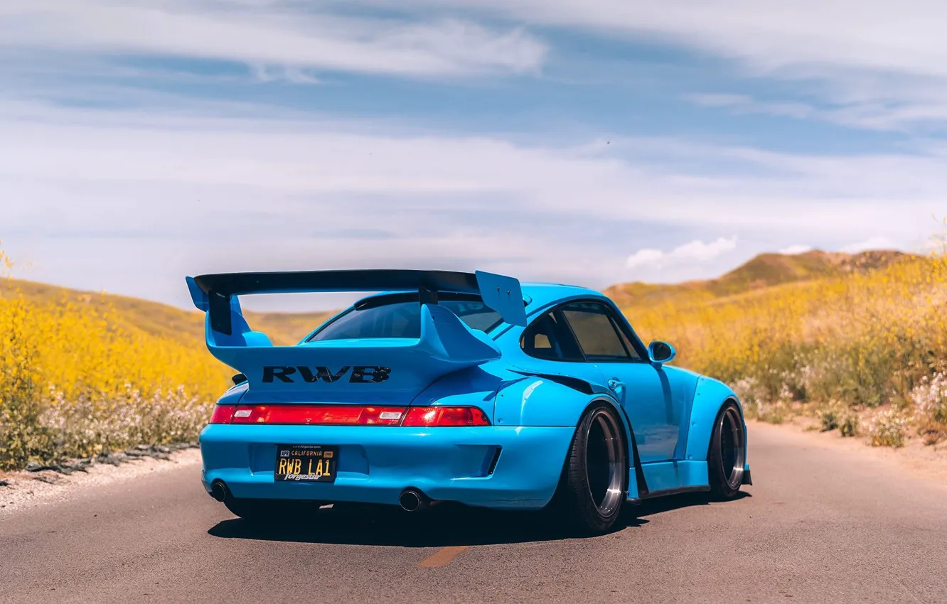 Photo wallpaper Blue, Porsche 911, RWB, Vehicle