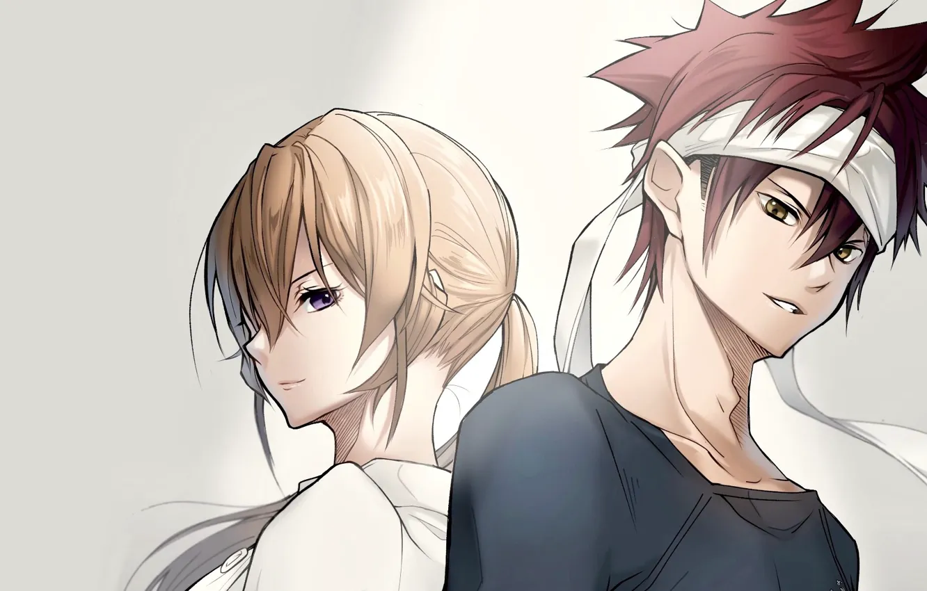 Photo wallpaper Shokugeki no Souma, The Erina Nakir, Yukihira Souma, Pixiv, Chef Uniform