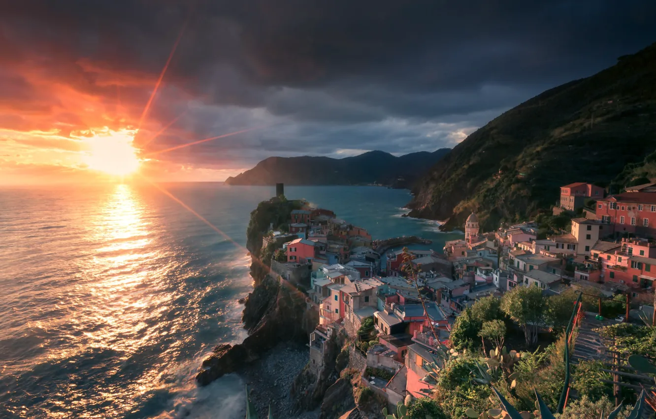 Photo wallpaper Italy, Vernazza, Vernazza