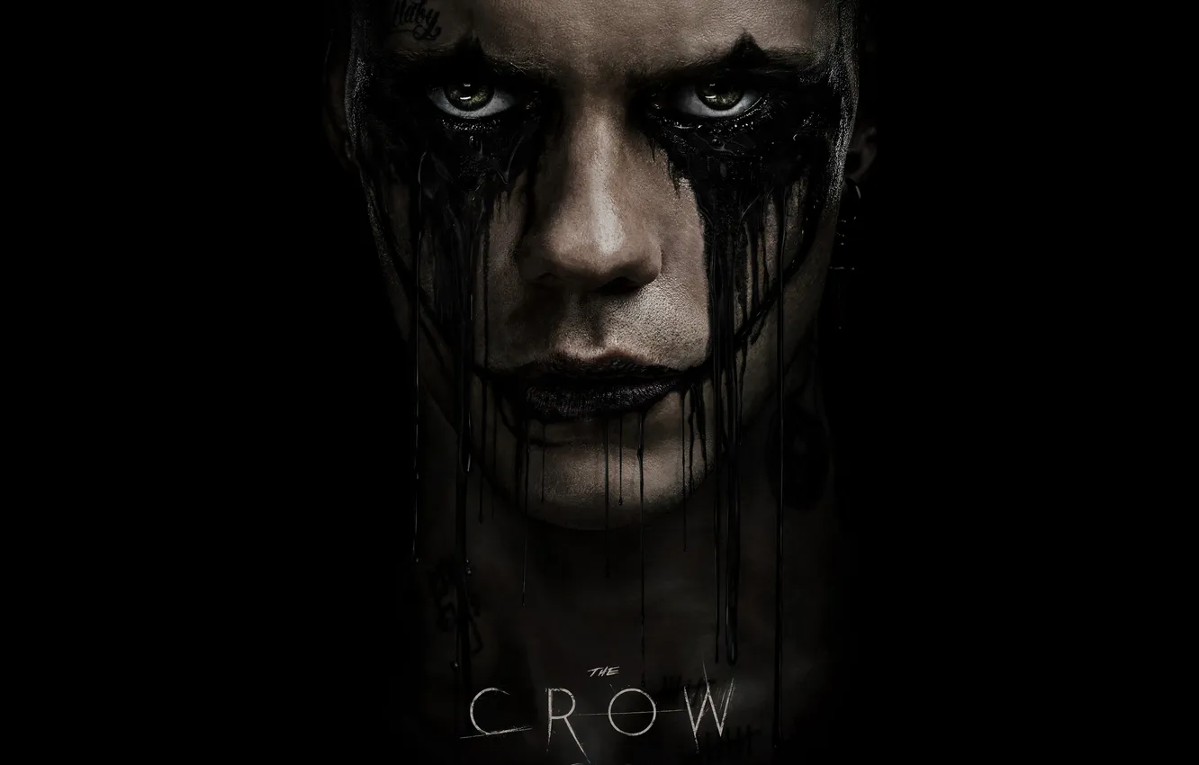 Photo wallpaper look, Raven, makeup, poster, The Crow, 2024