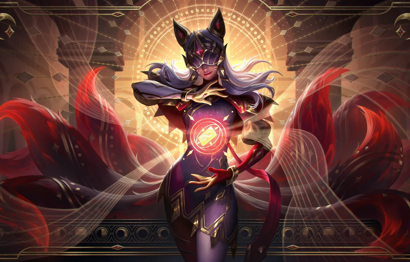 Photo wallpaper magic, the game, game, character, gesture, character, League of Legends, Ahri