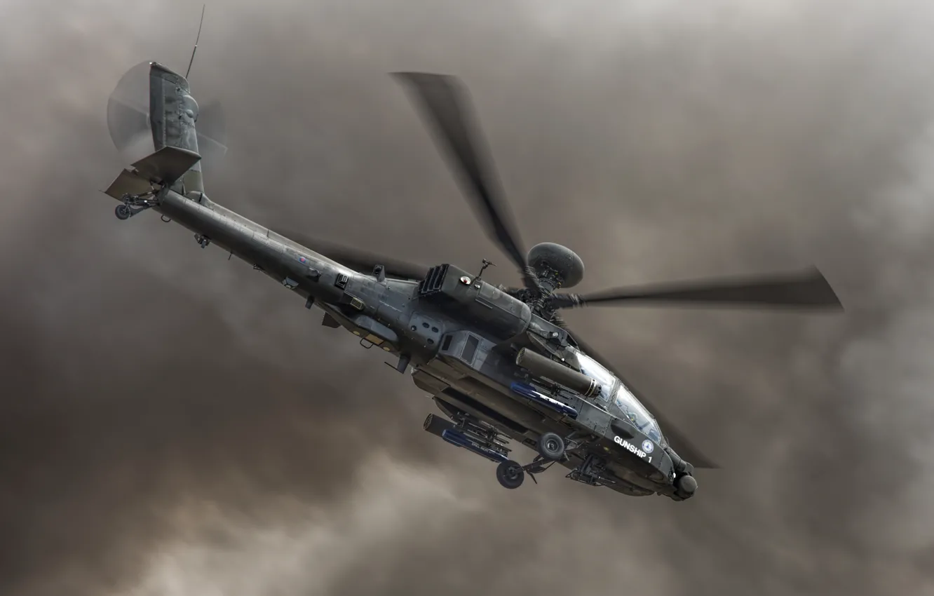 Photo wallpaper helicopter, Apache, shock, "Apache"