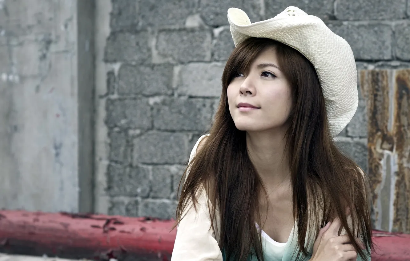 Photo wallpaper look, girl, hat