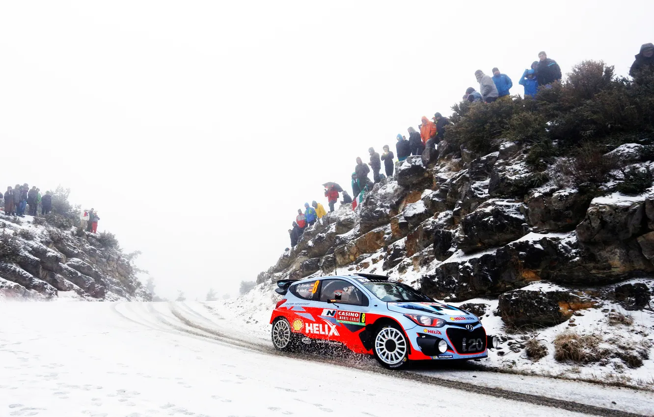 Photo wallpaper Winter, Auto, Rocks, Snow, Sport, Machine, People, WRC