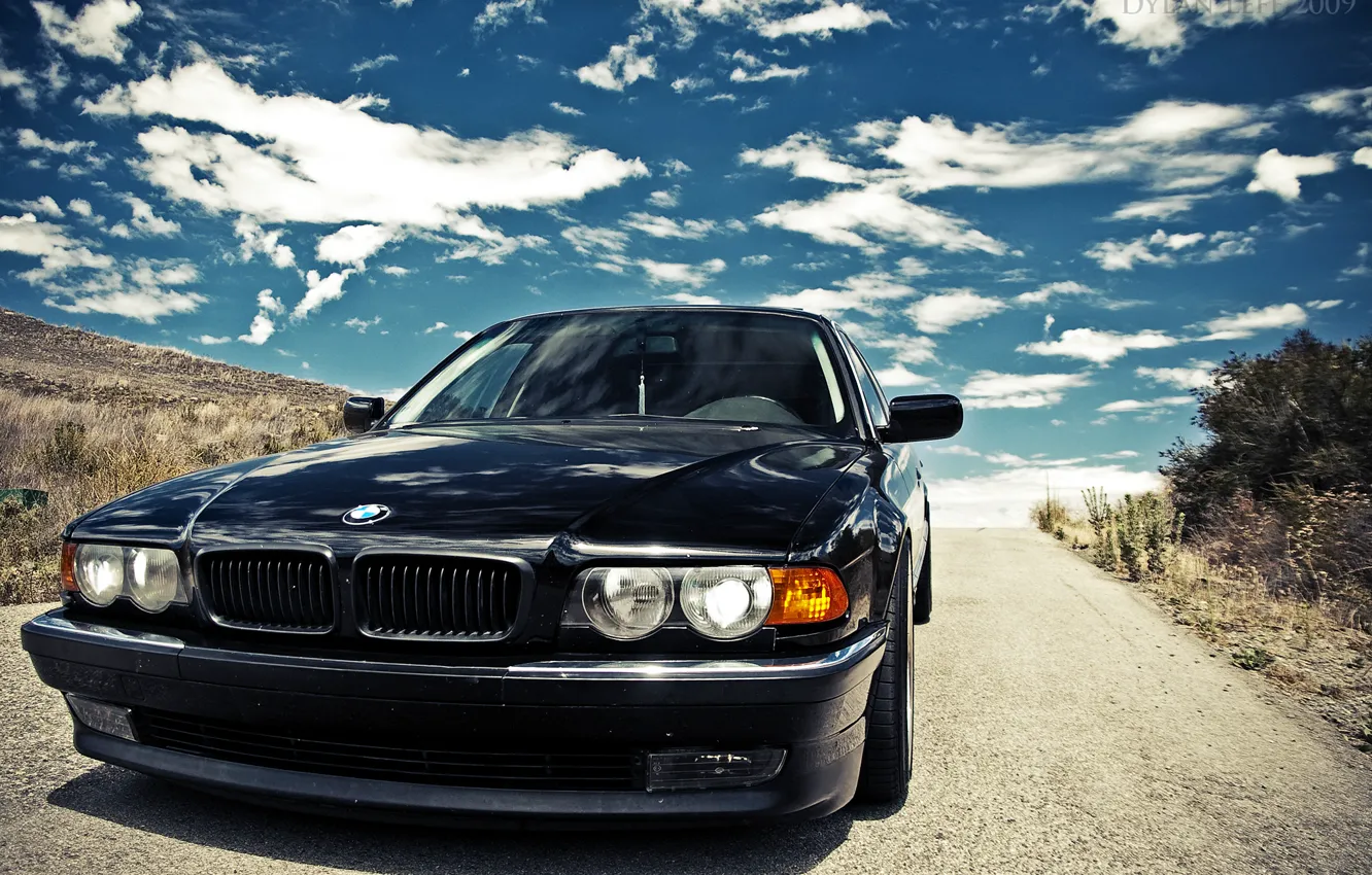 Photo wallpaper the sky, bmw, 740