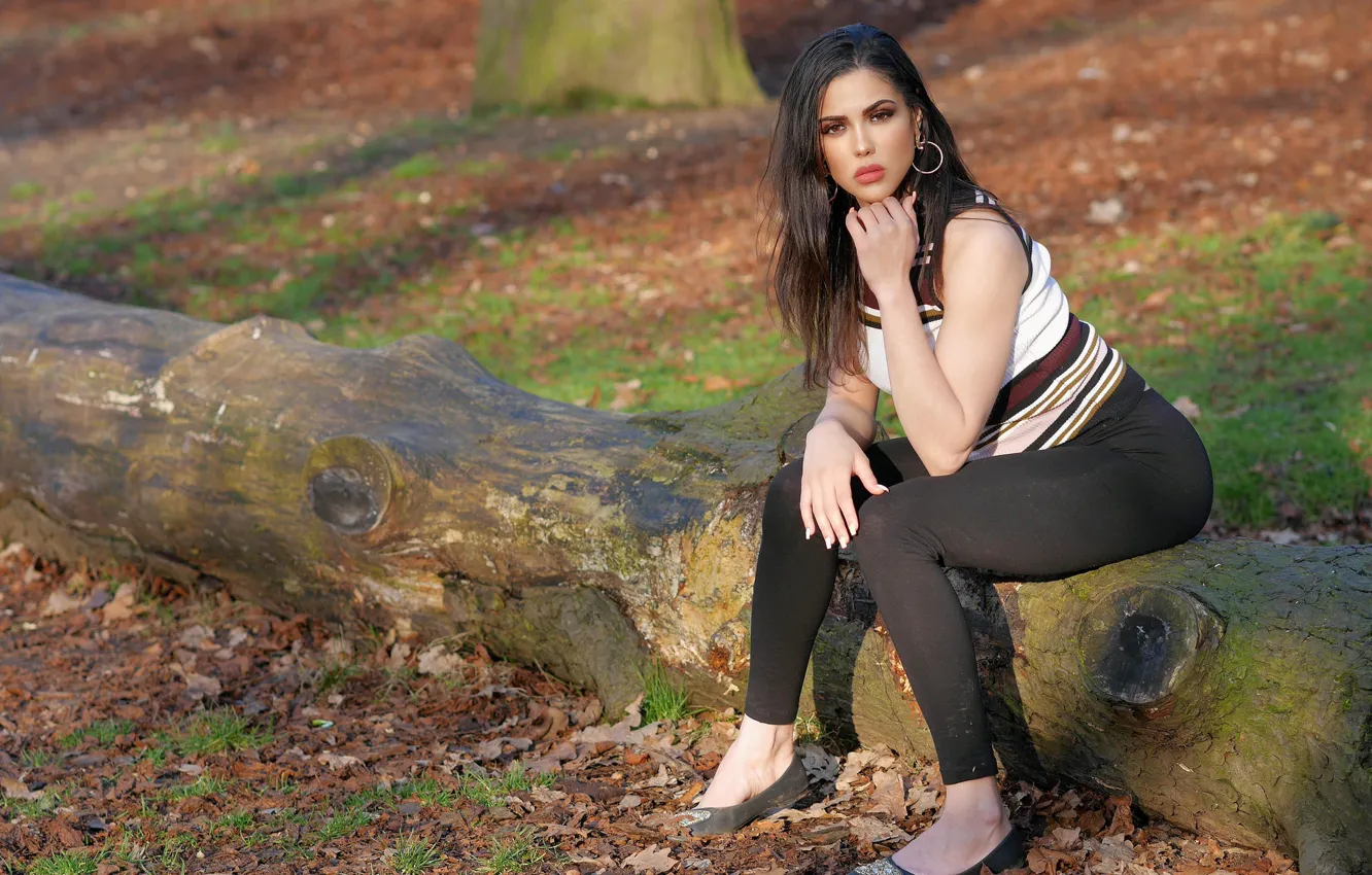 Photo wallpaper girl, nature, face, beauty