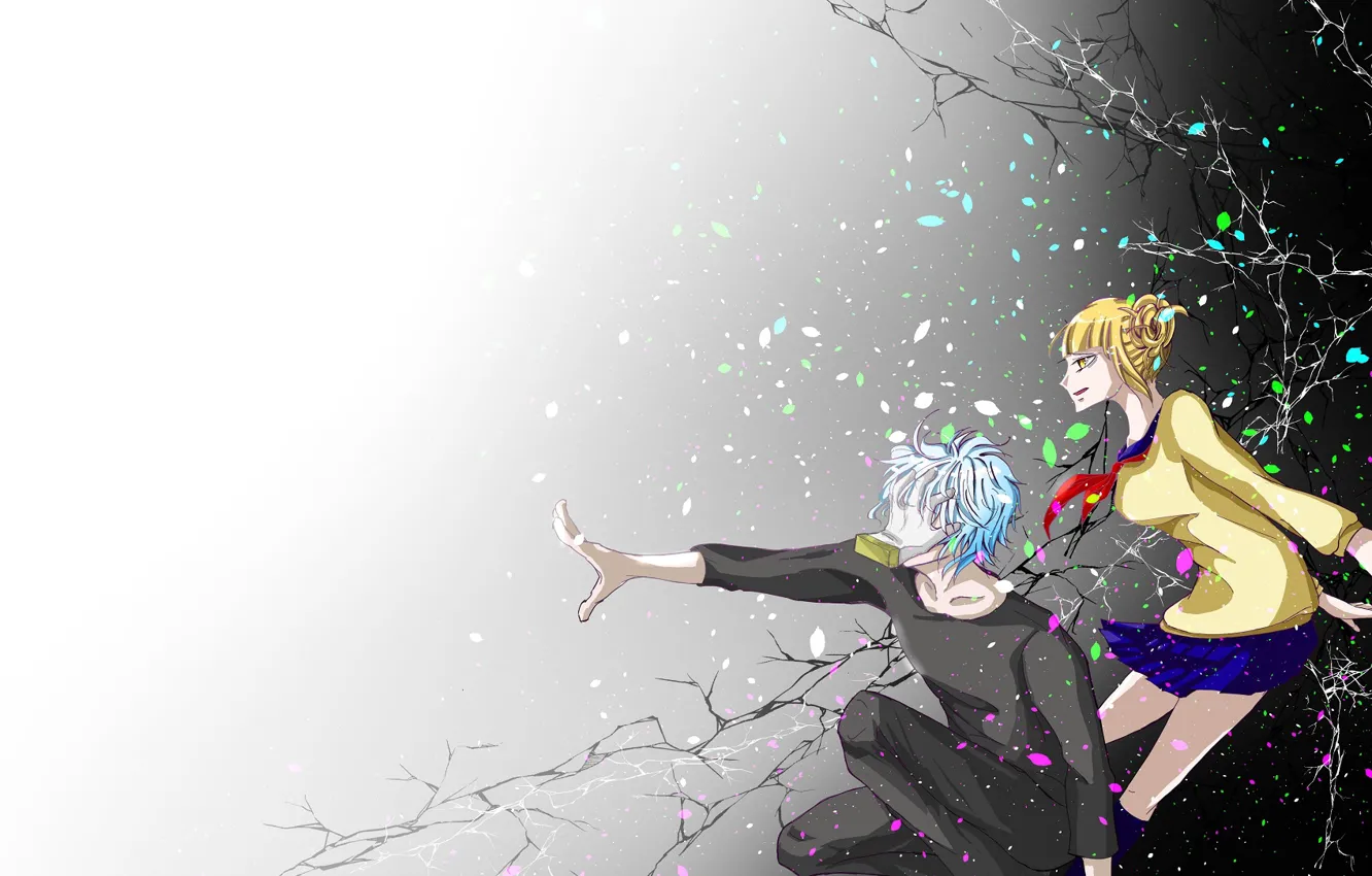 Photo wallpaper girl, villain, guy, two, Boku no Hero Academy, My hero Academy, My Hero Academia