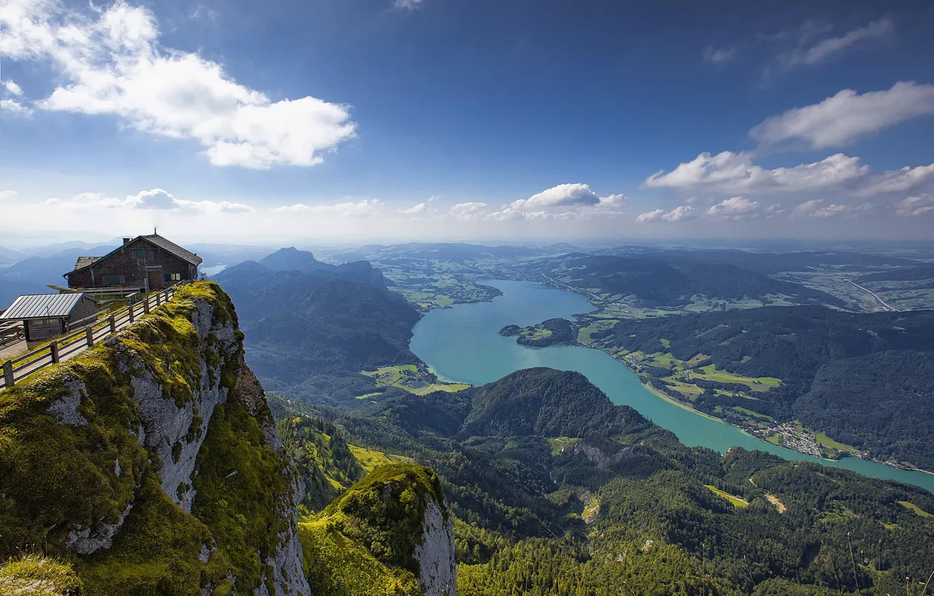 Photo wallpaper the sky, clouds, mountains, Austria