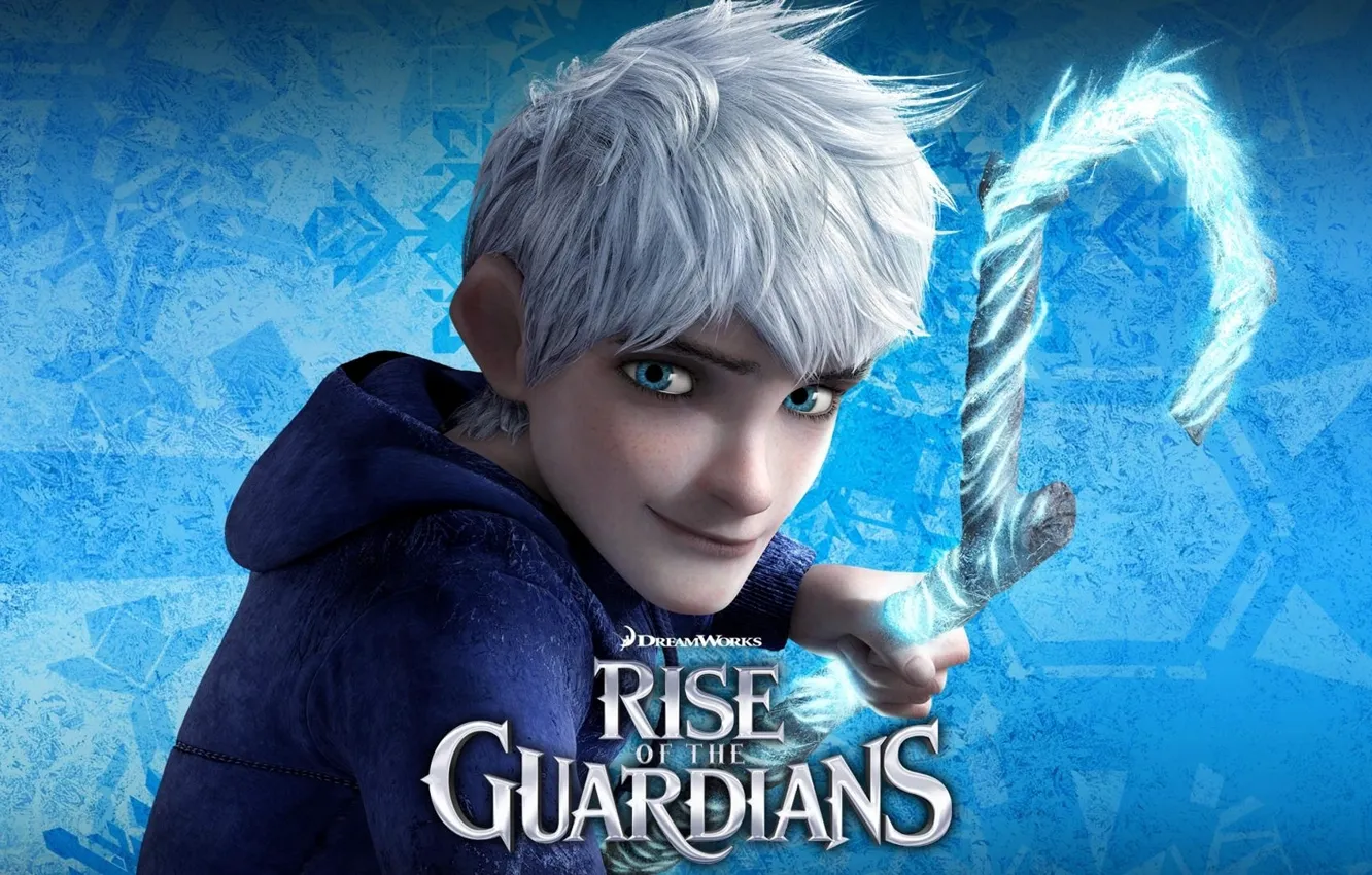 Photo wallpaper ice, snow, cartoon, DreamWorks, character, Jack, Rise of the Guardians, Rise of the guardians