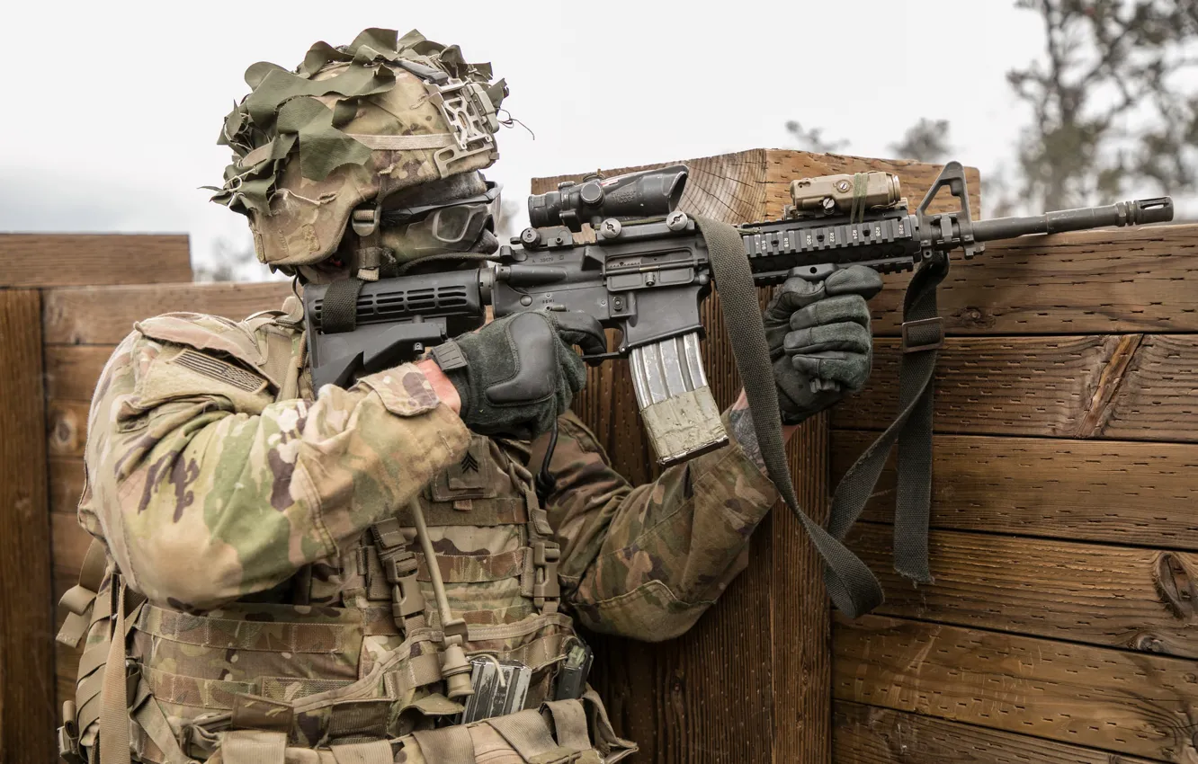 Photo wallpaper weapons, soldiers, machine