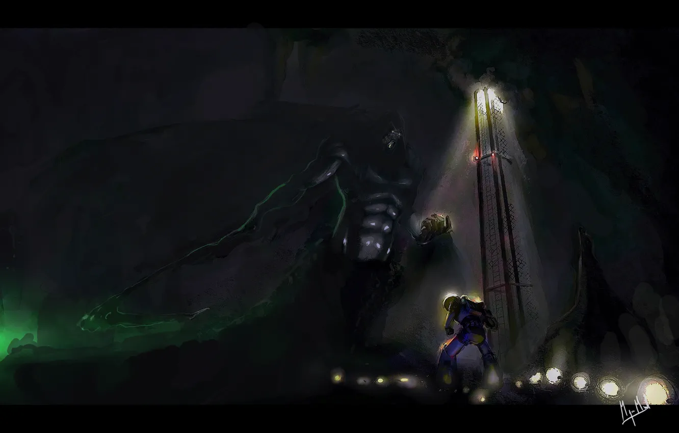 Photo wallpaper braid, battle, Warhammer, Necron, warhammer 40k, space Marines, Necrons, 40 000