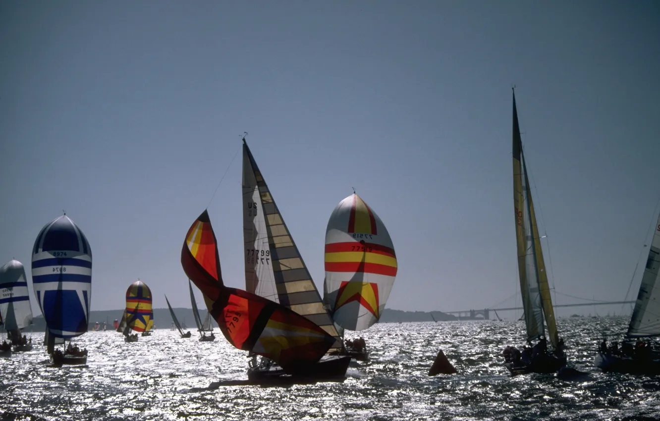 Photo wallpaper sea, photo, sailboat, yacht