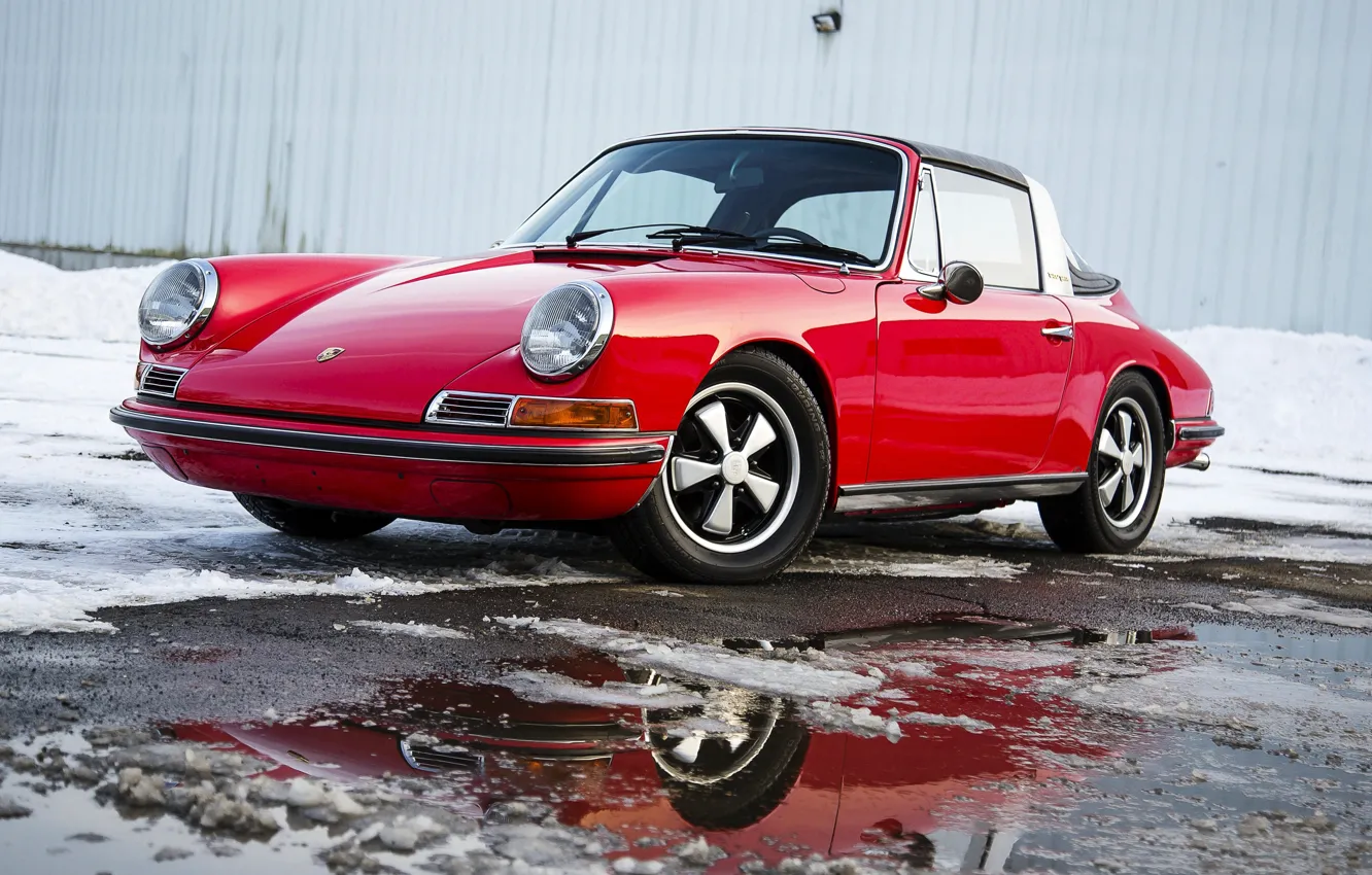 Photo wallpaper winter, 911, Porsche, 1969, Porsche, classic, Targa, Targa