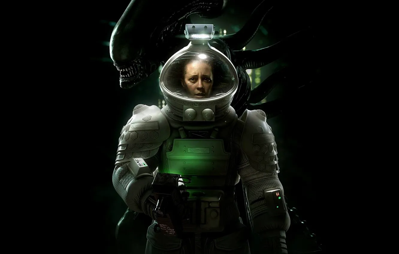 Photo wallpaper look, girl, light, monster, the situation, devices, the suit, Stranger