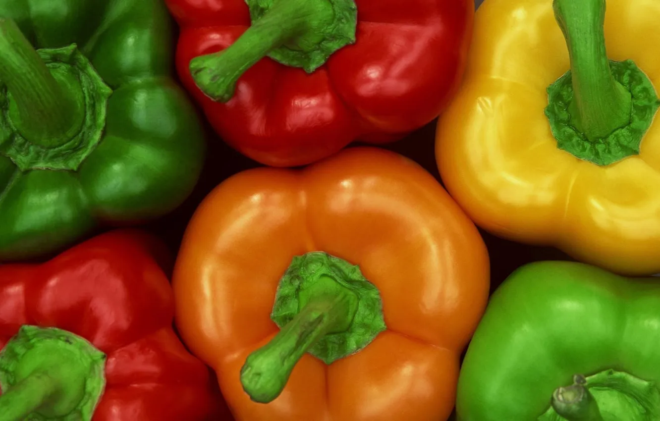 Photo wallpaper color, macro, food, pepper, peppers, Bulgarian, colored