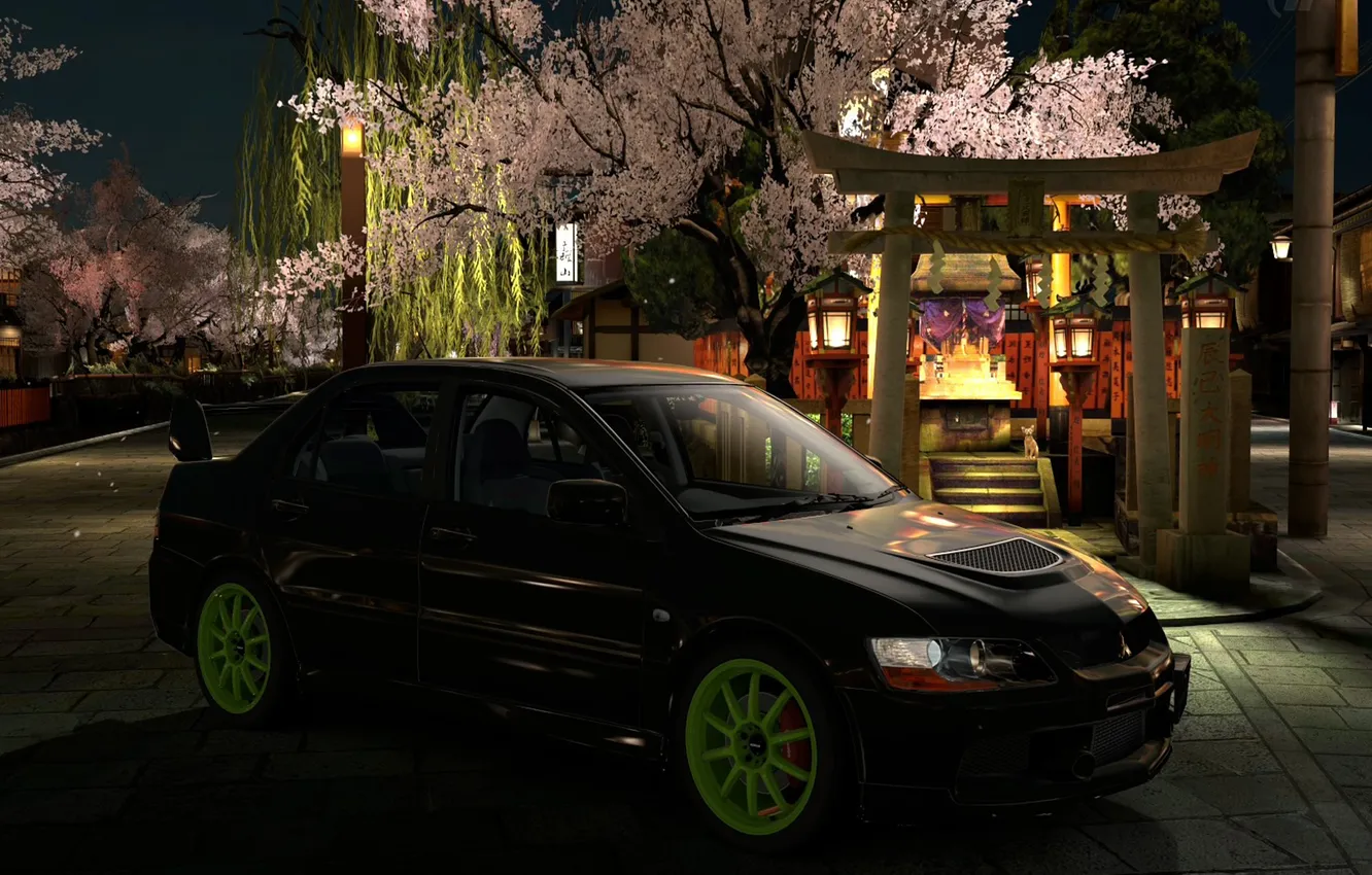 Photo wallpaper class, PS3, mitsubishi lancer, GT5, Evolution