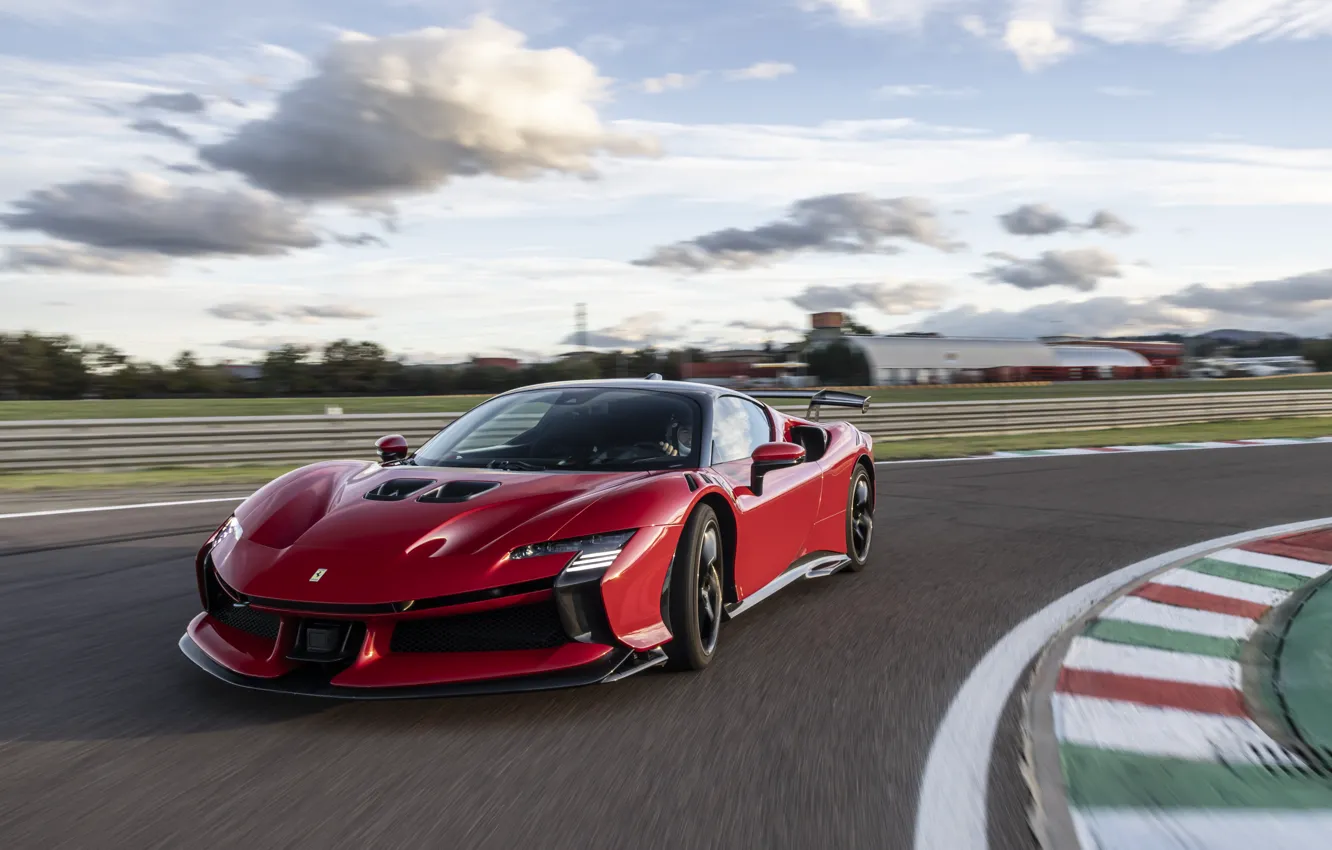 Photo wallpaper car, Ferrari, racing track, SF90, Ferrari SF90 Stradale