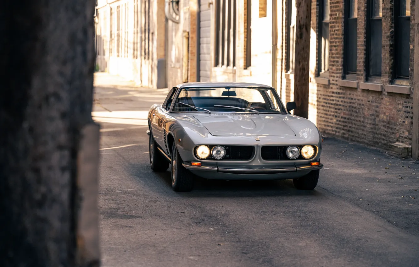 Photo wallpaper 1967, sports car, headlights, Grifo, Iso, Iso Grifo GL