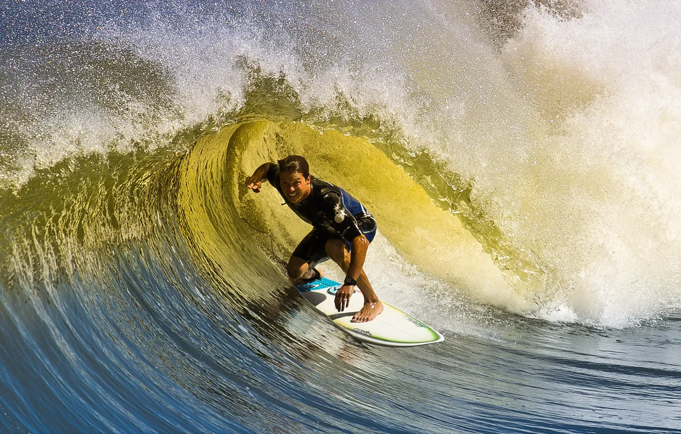 Photo wallpaper wave, male, Board, surfing