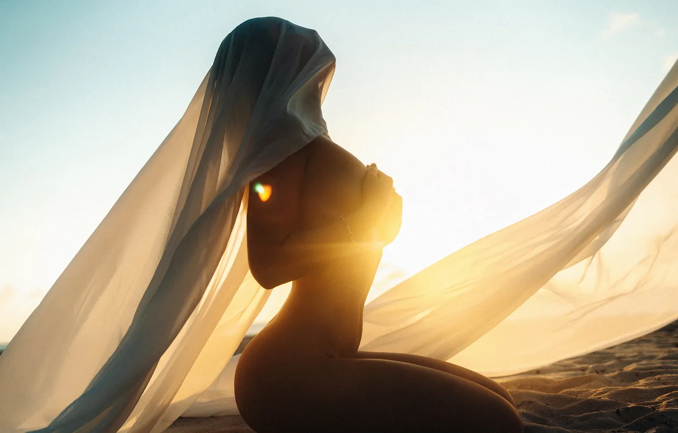 Photo wallpaper sun, naked, shadows, Mykola Novikov