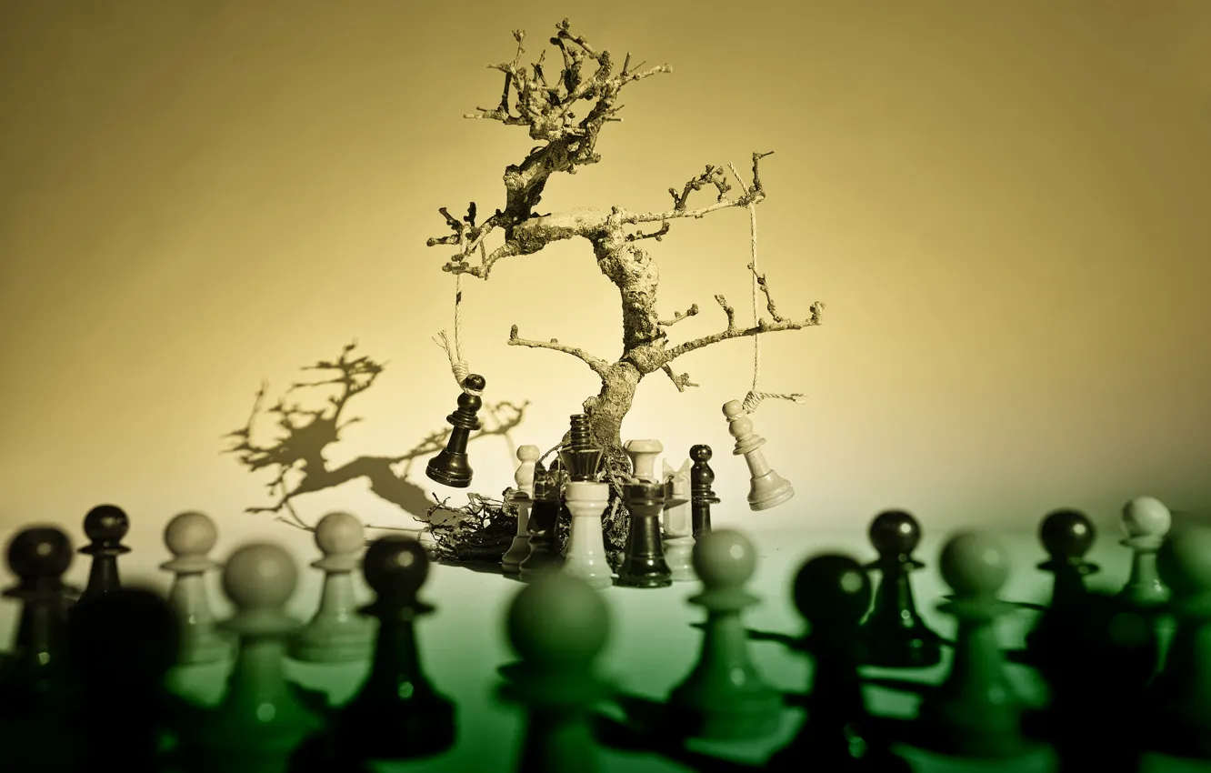 Photo wallpaper creative, chess, figure