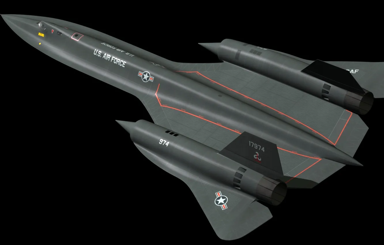 Photo wallpaper SR 71 Blackbird, strategic reconnaissance