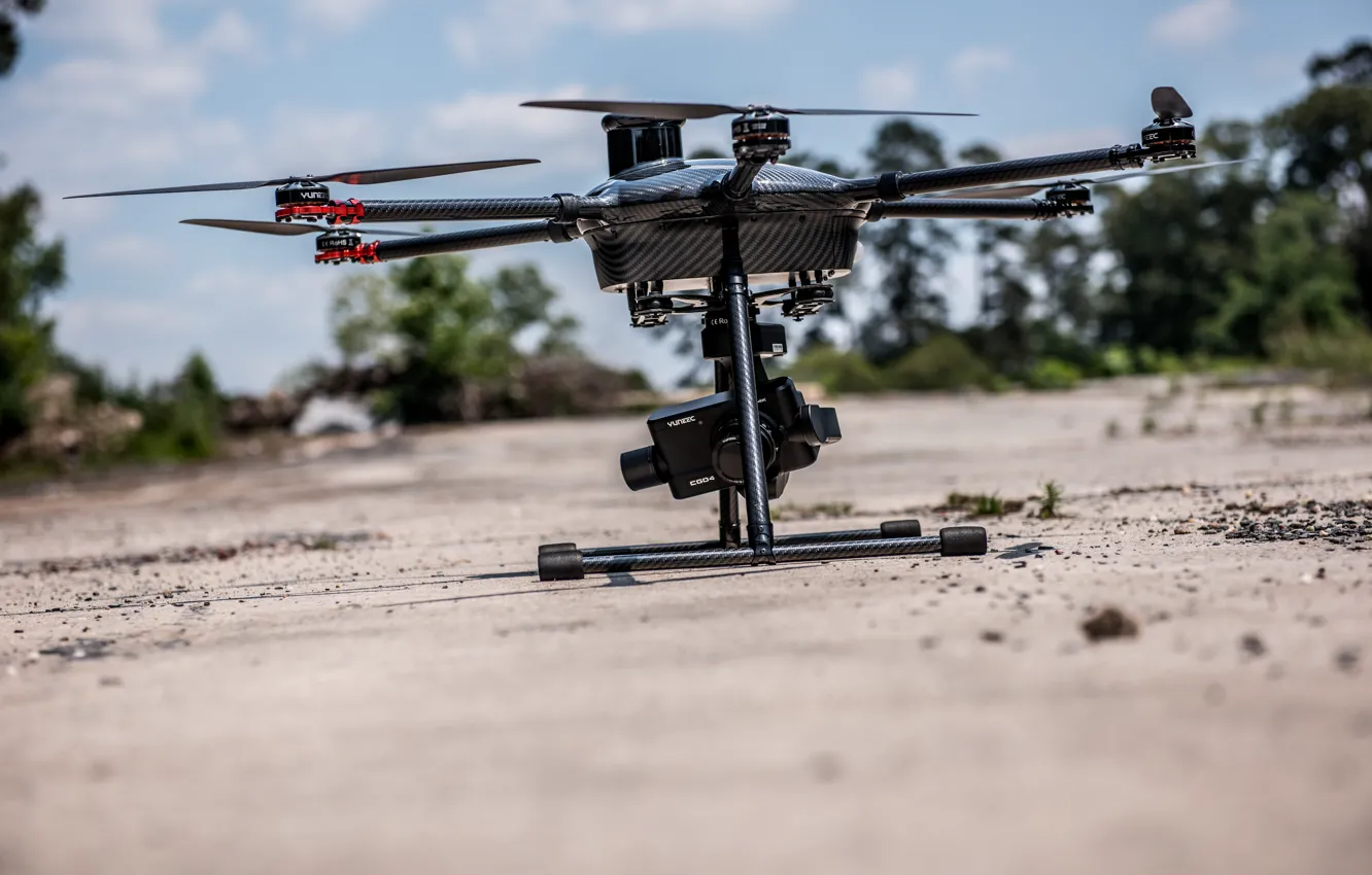 Photo wallpaper drone, drone, quadcopter