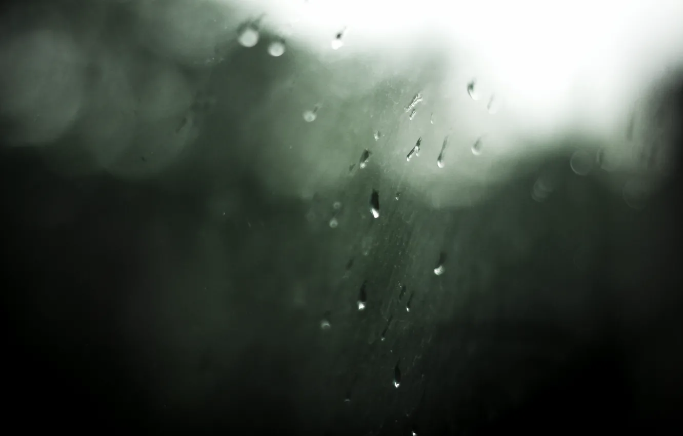 Photo wallpaper drops, nature, rain, minimalism, window, weather, bokeh