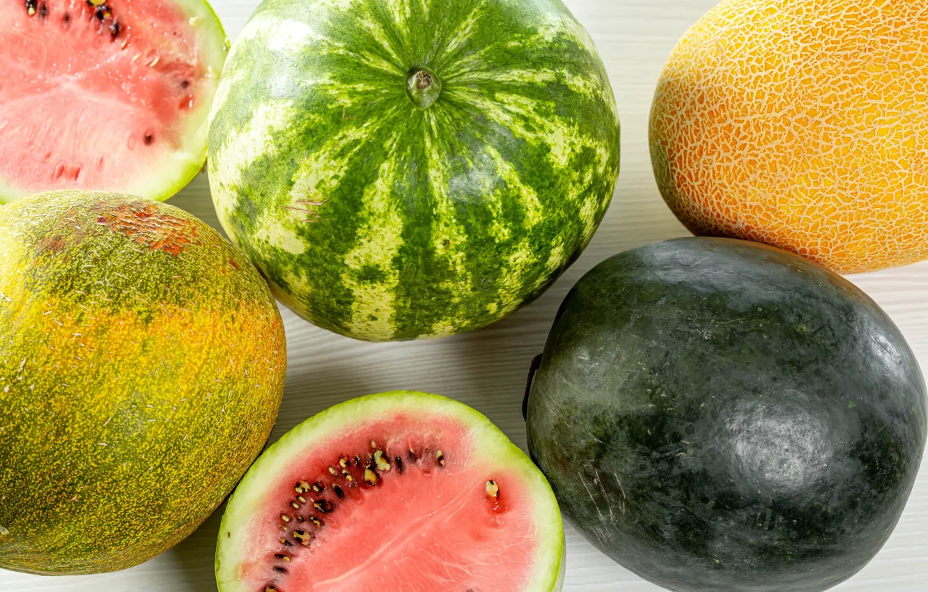 Photo wallpaper watermelons, closeup, melon