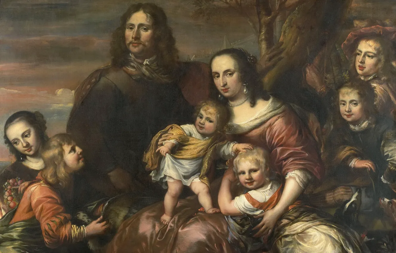 Photo wallpaper portrait, picture, family portrait, Jürgen Ovens